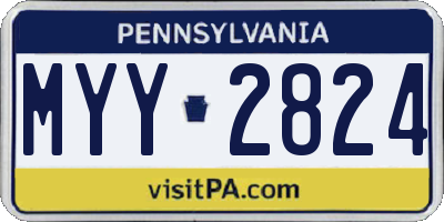 PA license plate MYY2824