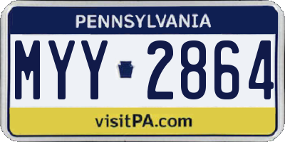 PA license plate MYY2864