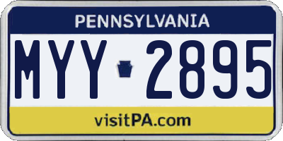 PA license plate MYY2895