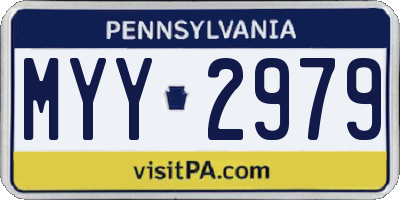 PA license plate MYY2979