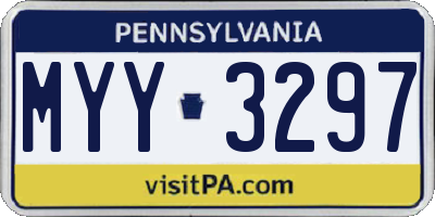 PA license plate MYY3297