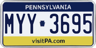 PA license plate MYY3695