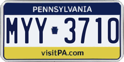 PA license plate MYY3710