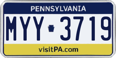 PA license plate MYY3719