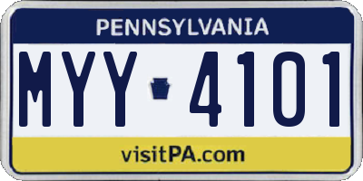 PA license plate MYY4101