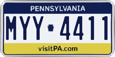 PA license plate MYY4411
