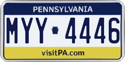 PA license plate MYY4446