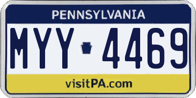 PA license plate MYY4469