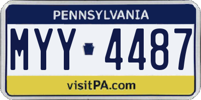 PA license plate MYY4487