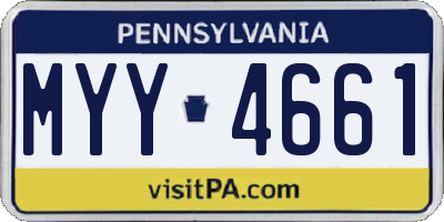 PA license plate MYY4661