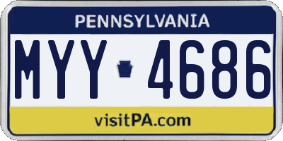 PA license plate MYY4686