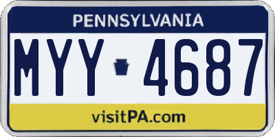 PA license plate MYY4687