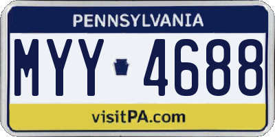 PA license plate MYY4688