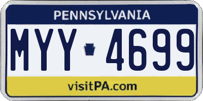 PA license plate MYY4699