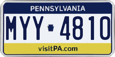 PA license plate MYY4810