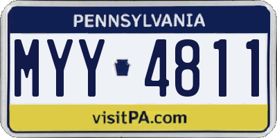 PA license plate MYY4811