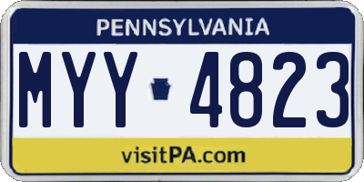 PA license plate MYY4823