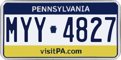 PA license plate MYY4827