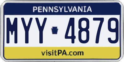 PA license plate MYY4879