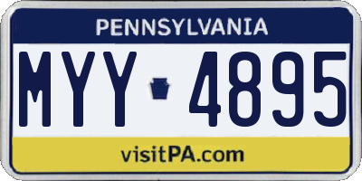 PA license plate MYY4895