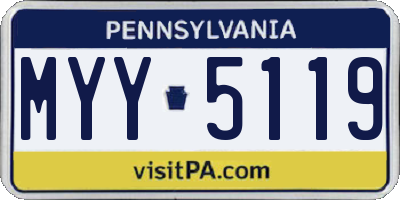 PA license plate MYY5119