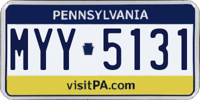 PA license plate MYY5131