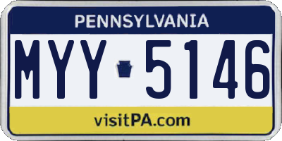 PA license plate MYY5146