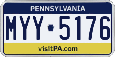 PA license plate MYY5176