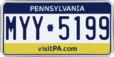 PA license plate MYY5199