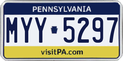 PA license plate MYY5297