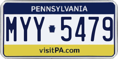 PA license plate MYY5479