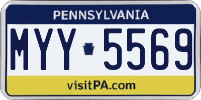 PA license plate MYY5569