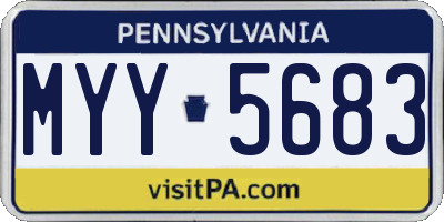 PA license plate MYY5683