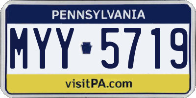 PA license plate MYY5719