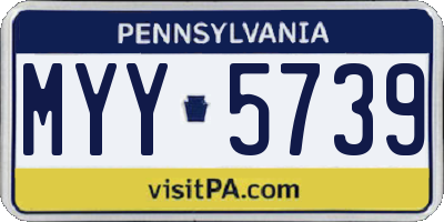 PA license plate MYY5739