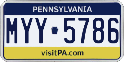 PA license plate MYY5786