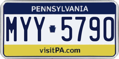 PA license plate MYY5790