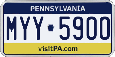 PA license plate MYY5900