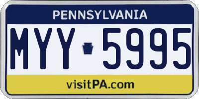 PA license plate MYY5995