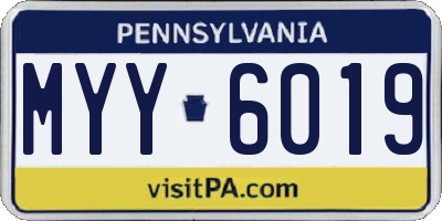 PA license plate MYY6019