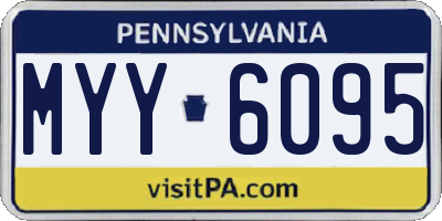 PA license plate MYY6095