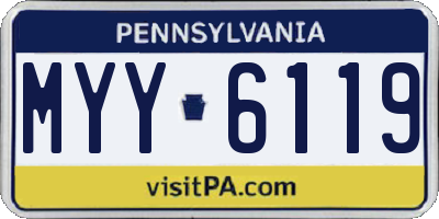 PA license plate MYY6119