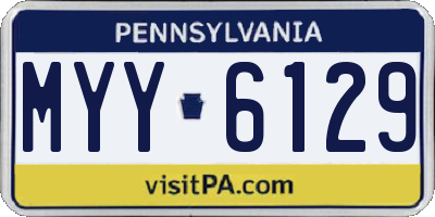PA license plate MYY6129