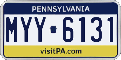 PA license plate MYY6131