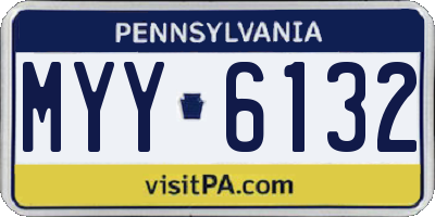 PA license plate MYY6132