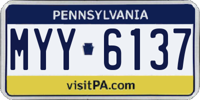 PA license plate MYY6137