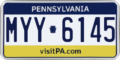 PA license plate MYY6145