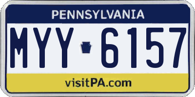 PA license plate MYY6157