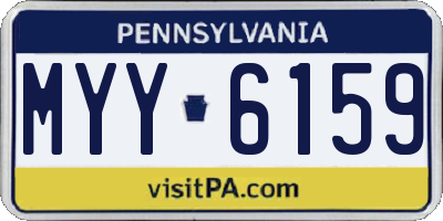 PA license plate MYY6159