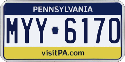 PA license plate MYY6170